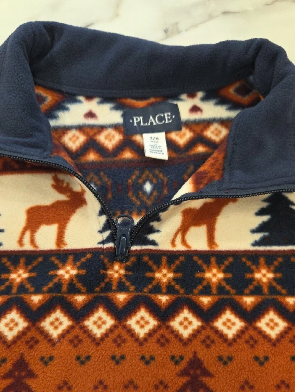 LOT of 4 Children's Place Quarter-Zip Fleece Sweaters, 7/8